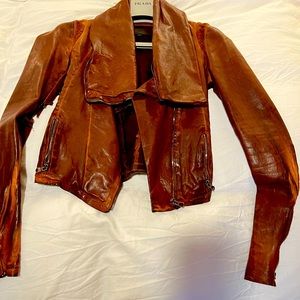 Urban Zen cropped leather jacket